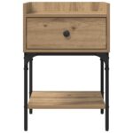 vidaXL Nočný stolík 2 pcs dub artisan 40 x 29 x 60 cm Kompozitné drevo – Obrázok 7