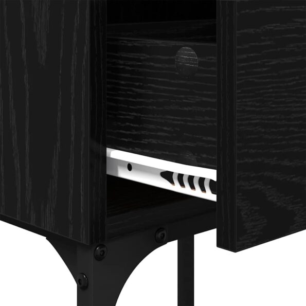 vidaXL Nočný stolík 2 pcs Čierny dub 40 x 29 x 60 cm Kompozitné drevo – Obrázok 11