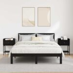 vidaXL Nočný stolík 2 pcs Čierny dub 40 x 29 x 60 cm Kompozitné drevo – Obrázok 4