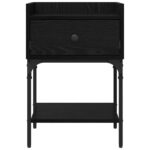 vidaXL Nočný stolík 2 pcs Čierny dub 40 x 29 x 60 cm Kompozitné drevo – Obrázok 7