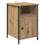 vidaXL Nočný stolík Remeselný dub 40 x 42 x 60 cm Kompozitné drevo – Obrázok 2