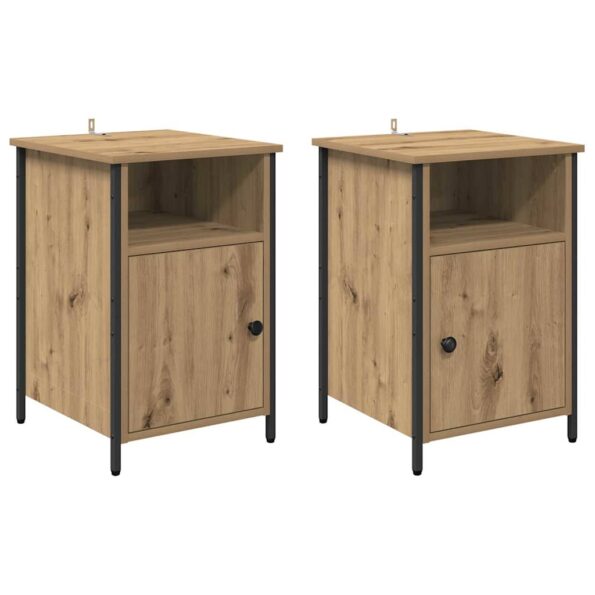 vidaXL Nočný stolík 2 pcs Remeselný dub 40 x 42 x 60 cm – Obrázok 2