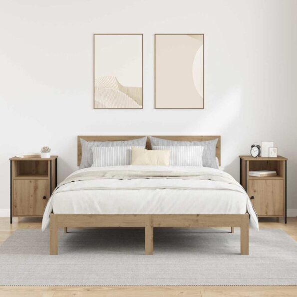 vidaXL Nočný stolík 2 pcs Remeselný dub 40 x 42 x 60 cm – Obrázok 4