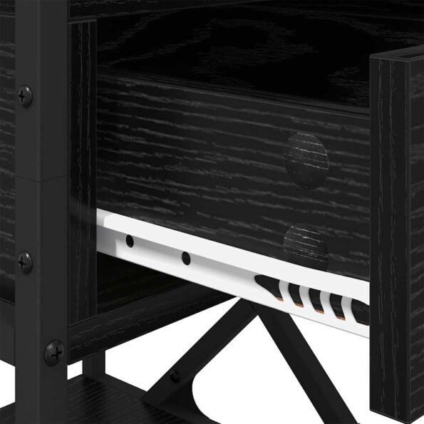 vidaXL Nočný stolík 2 pcs Čierny dub 40 x 42 x 55 cm Kompozitné drevo – Obrázok 10