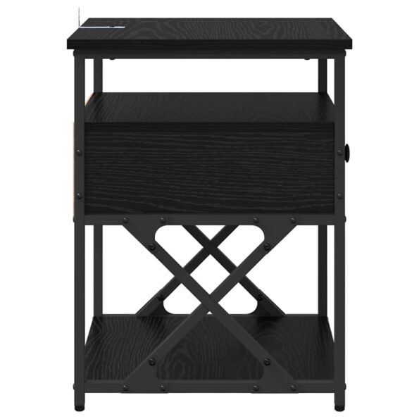 vidaXL Nočný stolík 2 pcs Čierny dub 40 x 42 x 55 cm Kompozitné drevo – Obrázok 8