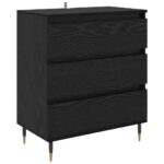 Servírovacia skriňa Čierny dub 60 x 35 x 70 cm Kompozitné drevo – Obrázok 2