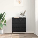 Servírovacia skriňa Čierny dub 60 x 35 x 70 cm Kompozitné drevo – Obrázok 4