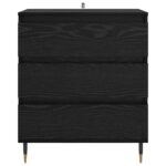 Servírovacia skriňa Čierny dub 60 x 35 x 70 cm Kompozitné drevo – Obrázok 6