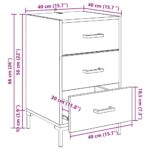 vidaXL Nočný stolík Čierny dub 40 x 40 x 66 cm Kompozitné drevo – Obrázok 13