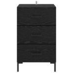 vidaXL Nočný stolík Čierny dub 40 x 40 x 66 cm Kompozitné drevo – Obrázok 6