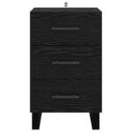 vidaXL Nočný stolík Čierny dub 40 x 40 x 66 cm Kompozitné drevo – Obrázok 6