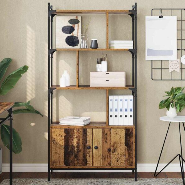 vidaXL Knižnica Kompozitné drevo – Obrázok 4