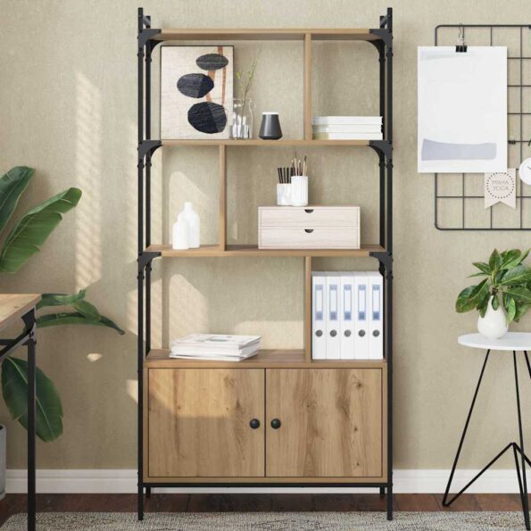 vidaXL Knižnica Kompozitné drevo – Obrázok 4