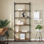 vidaXL Knižnica Staré drevo 76 x 32 x 192 cm Kompozitné drevo – Obrázok 4