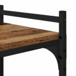 vidaXL Knižnica Staré drevo 76 x 32 x 192 cm Kompozitné drevo – Obrázok 8