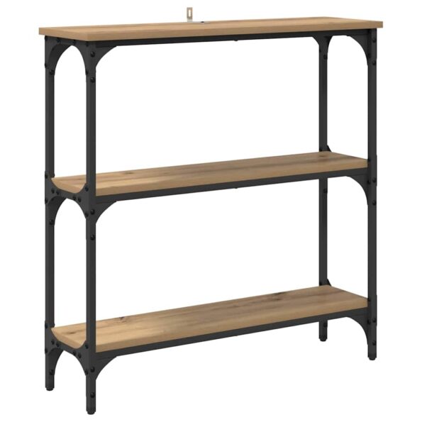vidaXL Konzolový stôl s poličkou dub artisan 75 x 22.5 x 75 cm – Obrázok 2