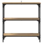 vidaXL Konzolový stôl s poličkou dub artisan 75 x 22.5 x 75 cm – Obrázok 5