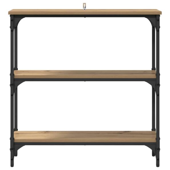 vidaXL Konzolový stôl s poličkou dub artisan 75 x 22.5 x 75 cm – Obrázok 5