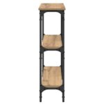 vidaXL Konzolový stôl s poličkou dub artisan 75 x 22.5 x 75 cm – Obrázok 6