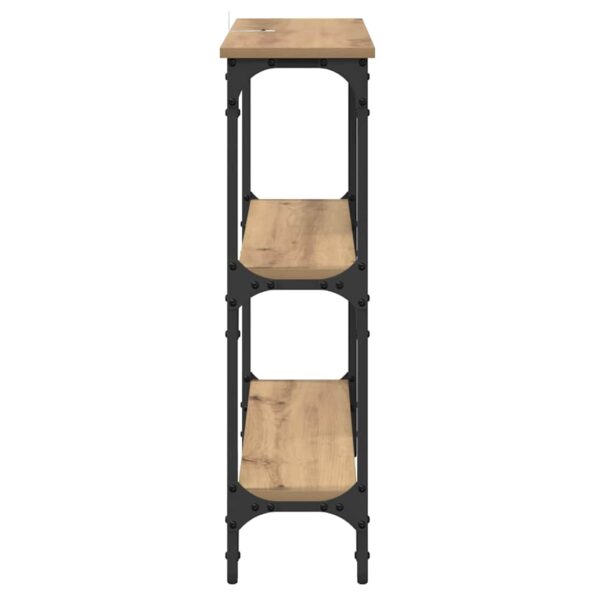 vidaXL Konzolový stôl s poličkou dub artisan 75 x 22.5 x 75 cm – Obrázok 6