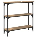 vidaXL Konzolový stôl s poličkou dub artisan 75 x 22.5 x 75 cm – Obrázok 7