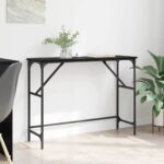 vidaXL Konzolový stôl Čierny dub 100 x 32 x 75 cm Kompozitné drevo