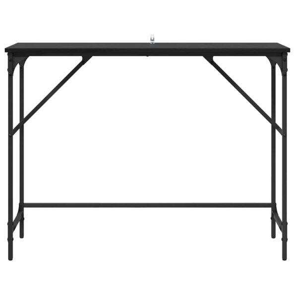vidaXL Konzolový stôl Čierny dub 100 x 32 x 75 cm Kompozitné drevo – Obrázok 5