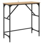 vidaXL Konzolový stôl dub artisan 75 x 32 x 75 cm Kompozitné drevo – Obrázok 2