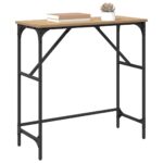vidaXL Konzolový stôl dub artisan 75 x 32 x 75 cm Kompozitné drevo – Obrázok 3