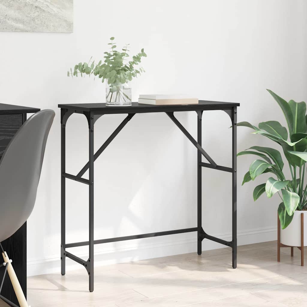 882210_1.jpg vidaXL Konzolový stôl Čierny dub 75 x 32 x 75 cm Kompozitné drevo – Obrázok 1