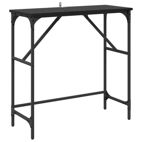 vidaXL Konzolový stôl Čierny dub 75 x 32 x 75 cm Kompozitné drevo – Obrázok 2