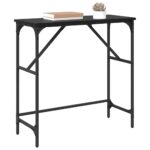 vidaXL Konzolový stôl Čierny dub 75 x 32 x 75 cm Kompozitné drevo – Obrázok 3