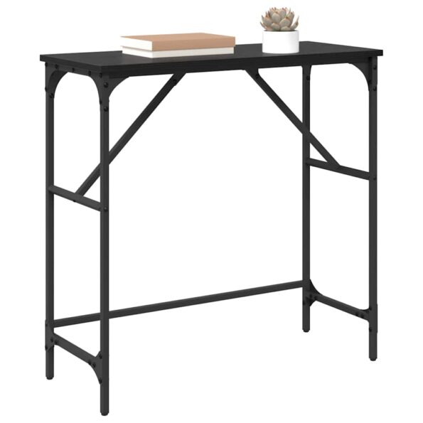 vidaXL Konzolový stôl Čierny dub 75 x 32 x 75 cm Kompozitné drevo – Obrázok 3