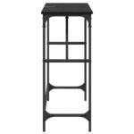 vidaXL Konzolový stôl Čierny dub 75 x 32 x 75 cm Kompozitné drevo – Obrázok 6