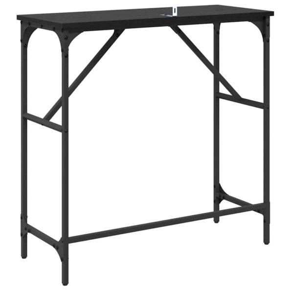 vidaXL Konzolový stôl Čierny dub 75 x 32 x 75 cm Kompozitné drevo – Obrázok 7