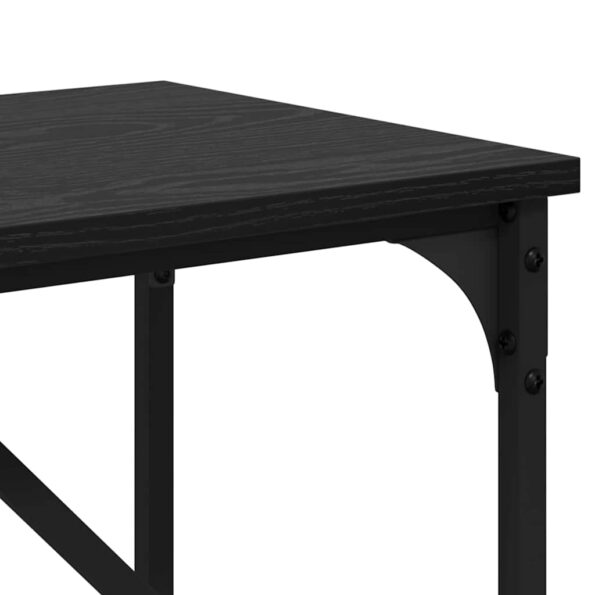 vidaXL Konzolový stôl Čierny dub 75 x 32 x 75 cm Kompozitné drevo – Obrázok 8