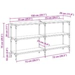 vidaXL Konzolový stôl Remeselný dub 150 x 29 x 75 cm – Obrázok 11