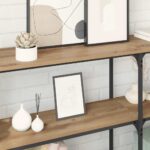 vidaXL Konzolový stôl Remeselný dub 150 x 29 x 75 cm – Obrázok 4