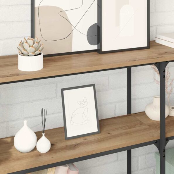 vidaXL Konzolový stôl Remeselný dub 150 x 29 x 75 cm – Obrázok 4