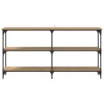 vidaXL Konzolový stôl Remeselný dub 150 x 29 x 75 cm – Obrázok 5