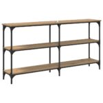 vidaXL Konzolový stôl Remeselný dub 150 x 29 x 75 cm – Obrázok 7