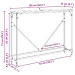 vidaXL Konzolový stôl dub artisan 102 x 22.5 x 75 cm Kompozitné drevo – Obrázok 11