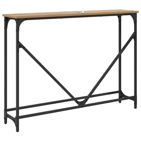 vidaXL Konzolový stôl dub artisan 102 x 22.5 x 75 cm Kompozitné drevo – Obrázok 7