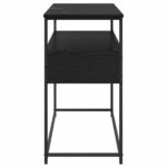 vidaXL Konzolový stôl so zásuvkou Čierny dub 100 x 40 x 75 cm – Obrázok 7
