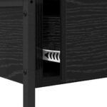 vidaXL Konzolový stôl Čierny dub 100 x 34,5 x 75 cm Kompozitné drevo – Obrázok 11