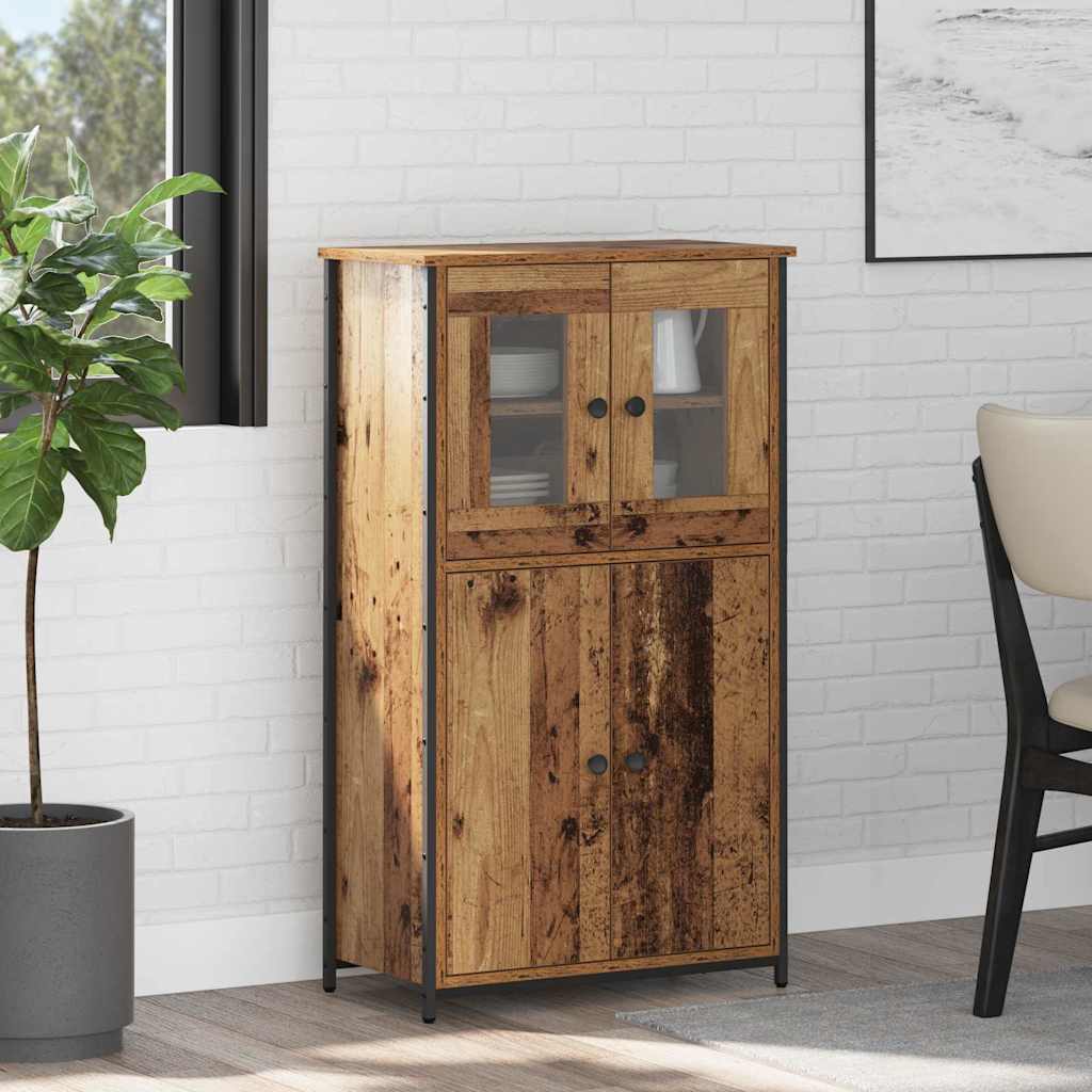 882251_1.jpg vidaXL Highboard Staré drevo 62 x 32 x 106,5 cm Kompozitné drevo – Obrázok 1