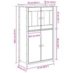 vidaXL Highboard Staré drevo 62 x 32 x 106,5 cm Kompozitné drevo – Obrázok 13