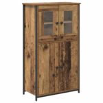 vidaXL Highboard Staré drevo 62 x 32 x 106,5 cm Kompozitné drevo – Obrázok 2