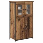 vidaXL Highboard Staré drevo 62 x 32 x 106,5 cm Kompozitné drevo – Obrázok 3