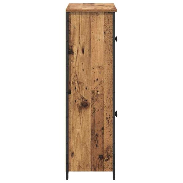 vidaXL Highboard Staré drevo 62 x 32 x 106,5 cm Kompozitné drevo – Obrázok 7